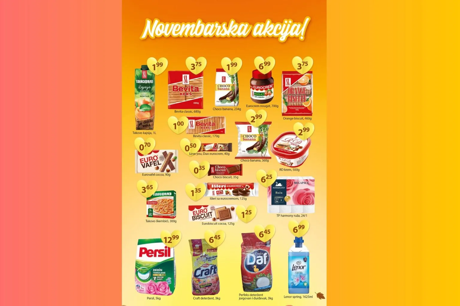 Novembarska akcija u SL Marketima i Slatkim Kućama!